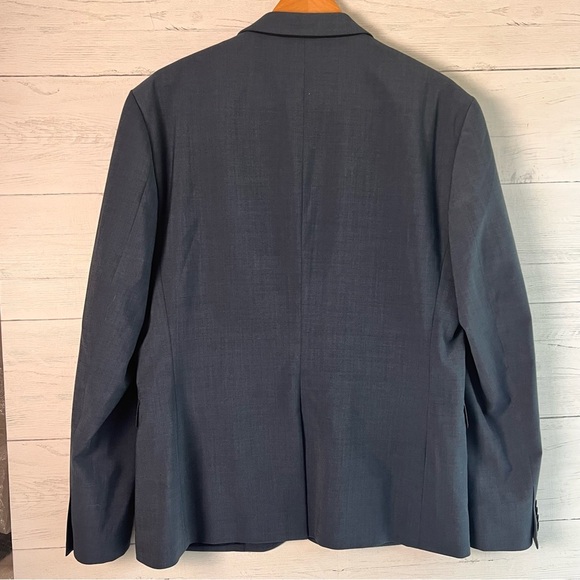 Express Innovation Extra Slim Men's Suit 44RβWool Blend Dusty Blue New with Tags - Picture 8 of 13